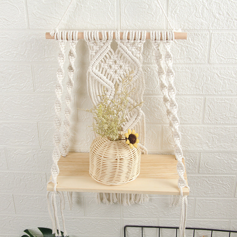 Macrame Wall Tapestry Plant Holder - Rusted Decor 