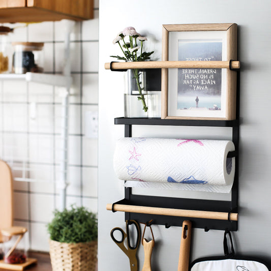 Magnetic Adsorption Refrigerator Side Rack Wall-mounted - Rusted Decor 