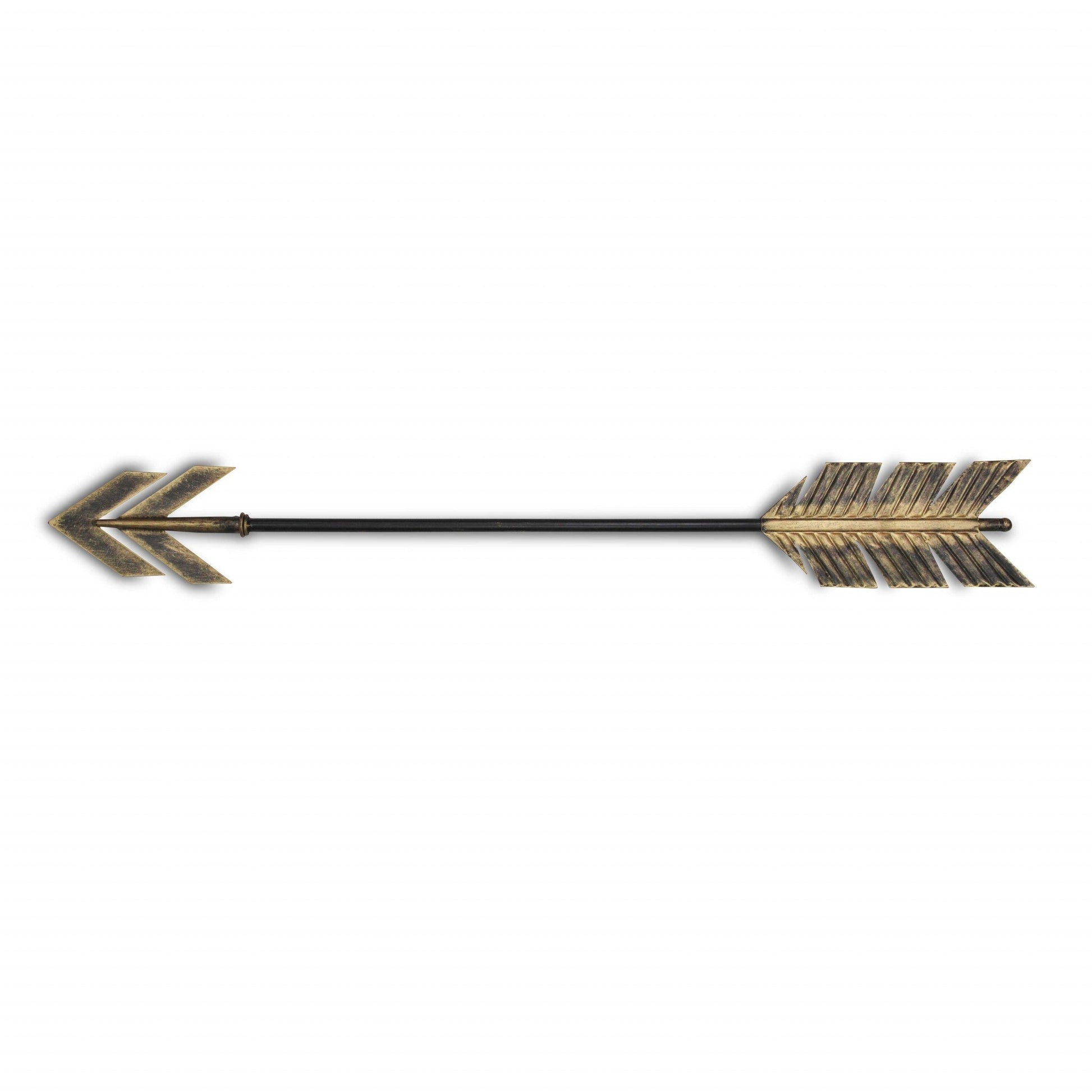 Black and Burnished Gold Metal Arrow Wall Decor - Rusted Decor 