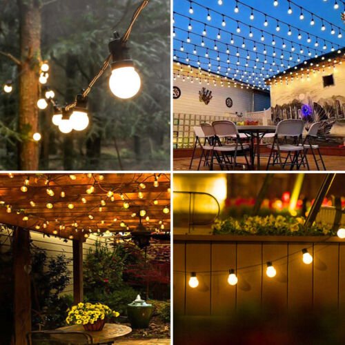 48FT 15 LED Bulb Fairy String Lights Waterproof Socket Garden Decor - 50612 - 0XX