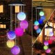 Solar Crystal Ball Wind Chime Light Color Changing Solar LED String - Rusted Decor 