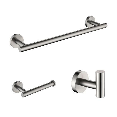 3 Pieces Bathroom Hardware Set - 89 - THG04NS - SILVER