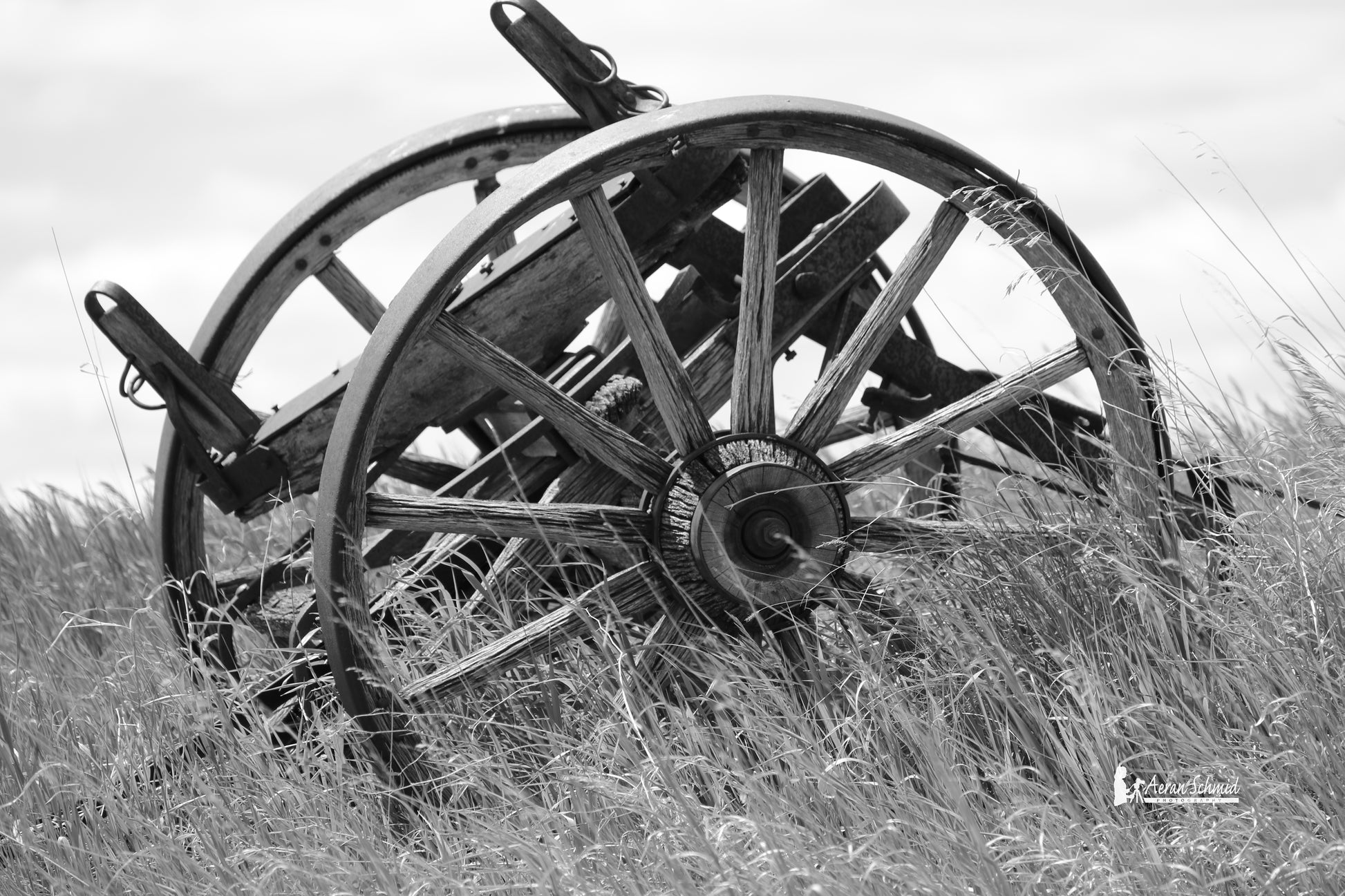 Cart Wheel Canvas - Rusted Decor 