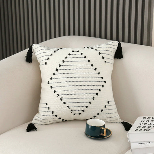 Boho Striped  Tassels Cushion Cover - Rusted Decor 