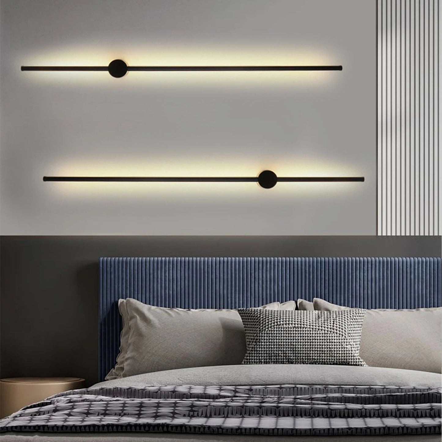 Modern LED Linear Wall Light Long Strip Wall Lamp Acrylic LED Strip - Rusted Decor 