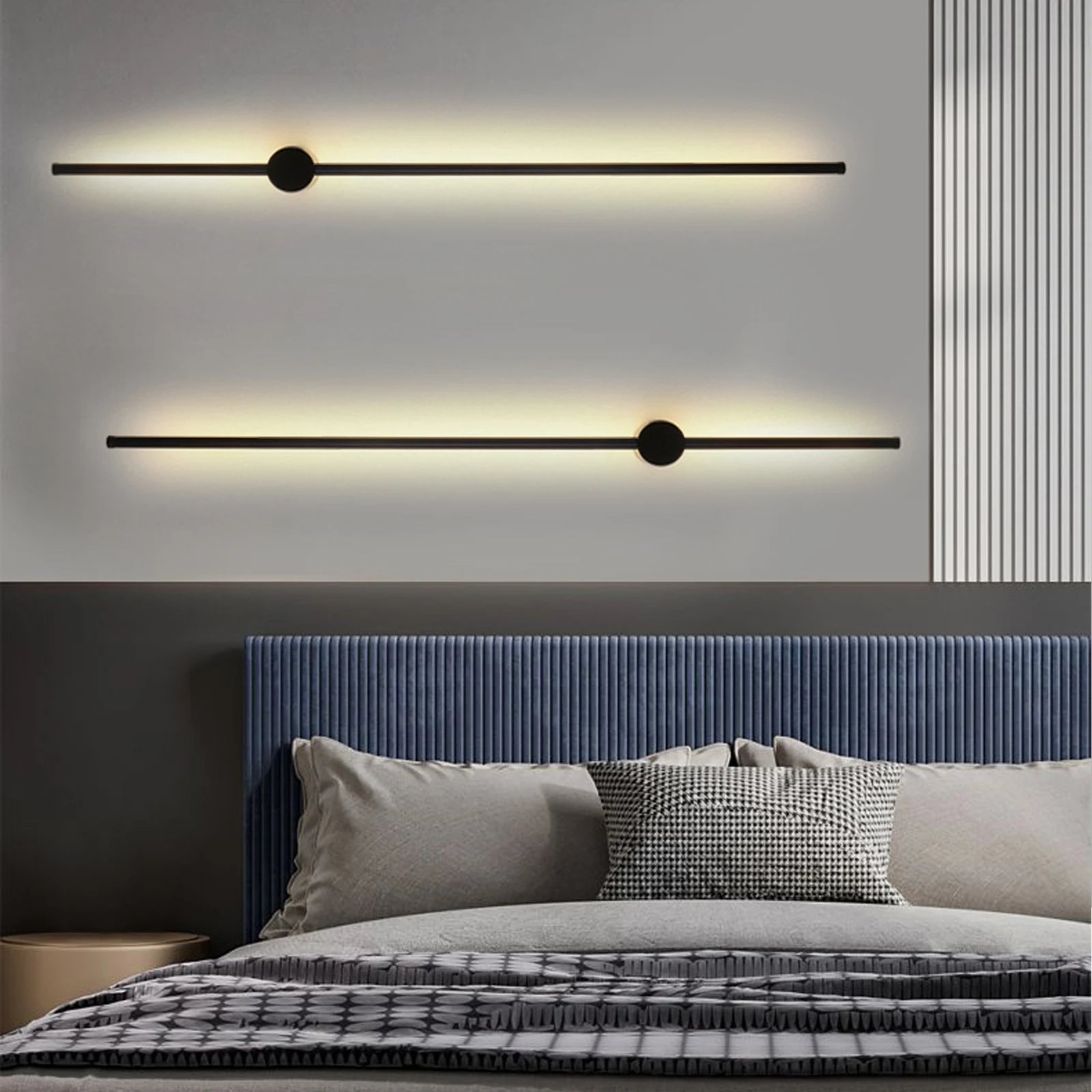 Modern LED Linear Wall Light Long Strip Wall Lamp Acrylic LED Strip - Rusted Decor 