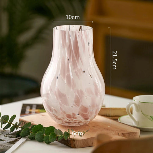 Medieval Style Glass Vase Pink - Rusted Decor 