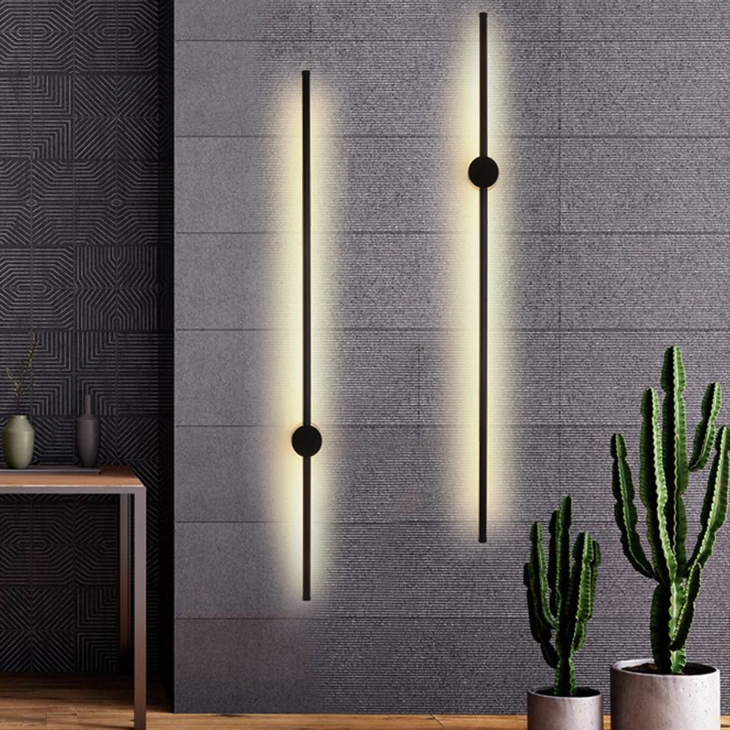 Modern LED Linear Wall Light Long Strip Wall Lamp Acrylic LED Strip - Rusted Decor 