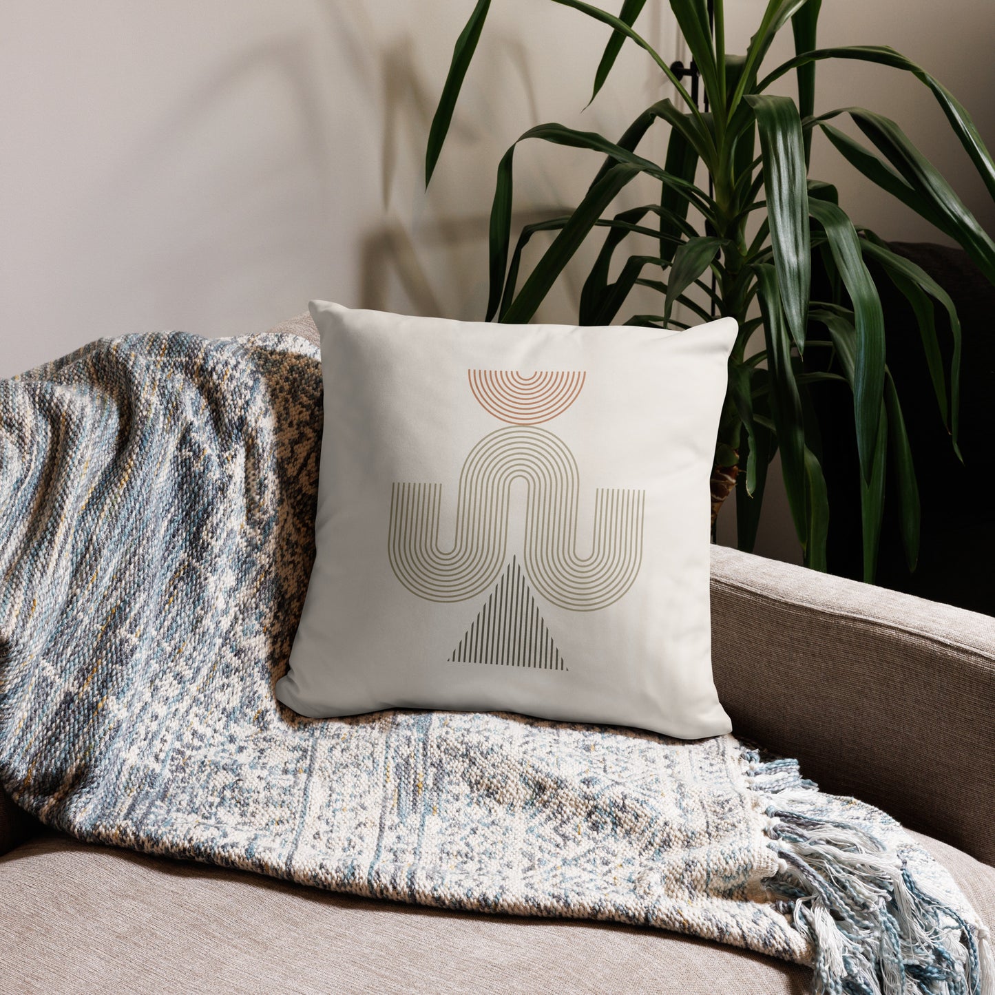 Pillow Cover Modern Geometric Art By HadiArt - Rusted Decor 