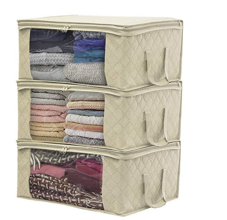 Non-woven Wardrobe Storage Bag Quilts Clothing - Rusted Decor 