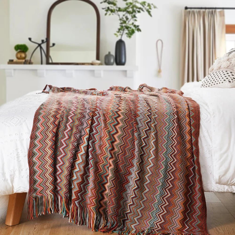 Bohemia Throw Blanket - Rusted Decor 