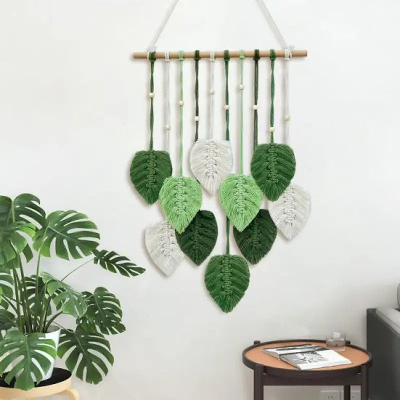 Macrame Leaf Wall Hanging - Rusted Decor 