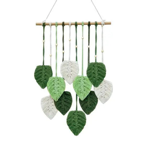 Macrame Leaf Wall Hanging - Rusted Decor 