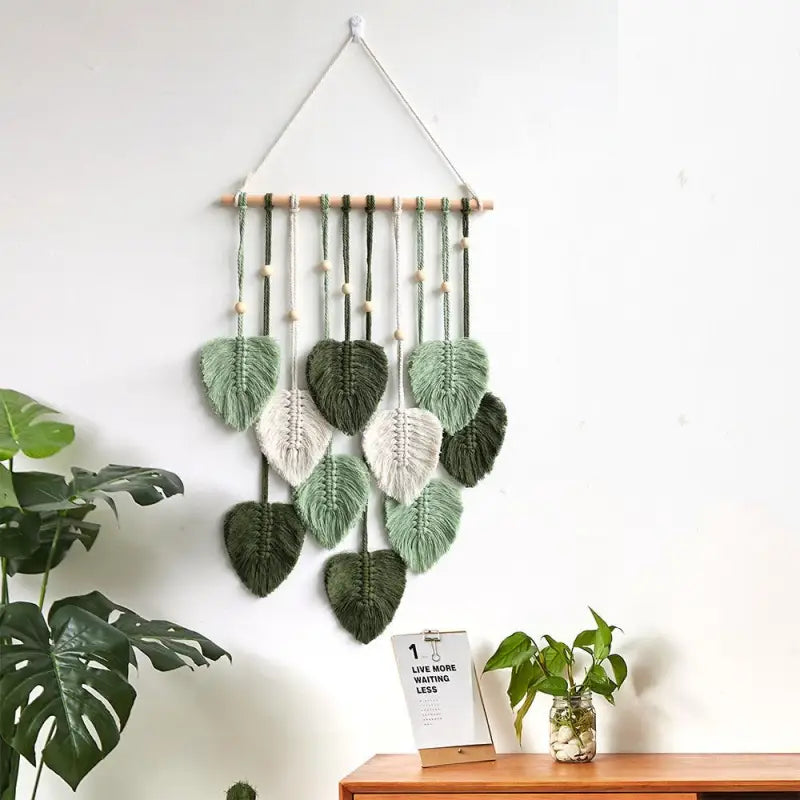 Macrame Leaf Wall Hanging - Rusted Decor 