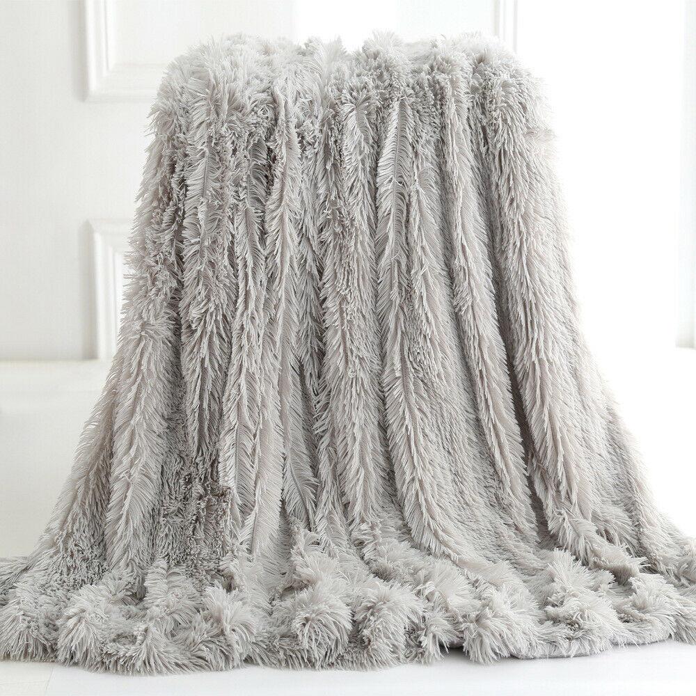 Ultra Soft Faux Fur Throw Blanket - Rusted Decor 