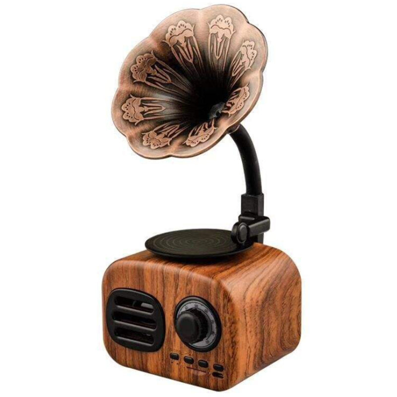 Retro Radio Wireless Mini Portable Bluetooth Stereo Speaker - Rusted Decor 