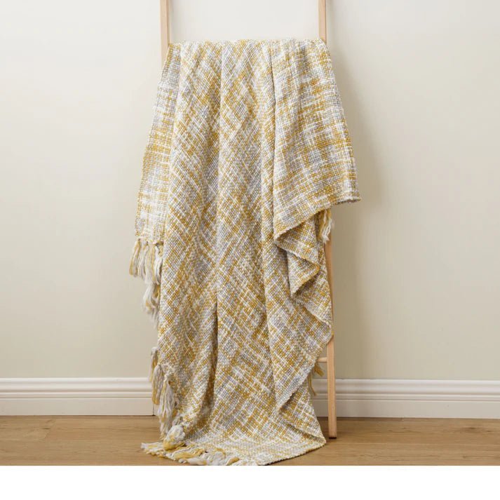 Golden Glow Knit Blanket - Rusted Decor 