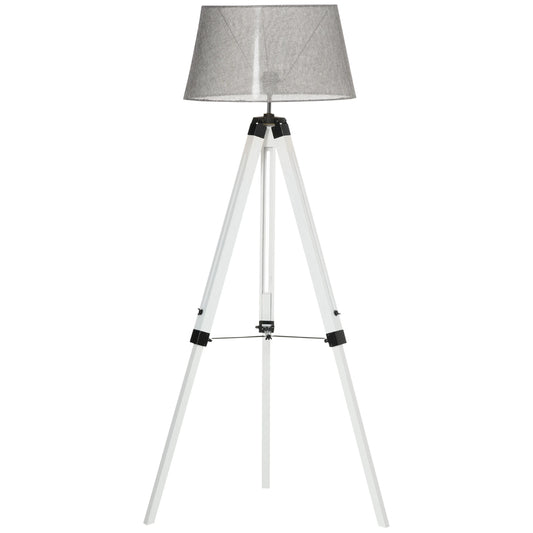 HOMCOM Tripod Floor Lamp, Adjustable with E26 Lamp Base - Rusted Decor 