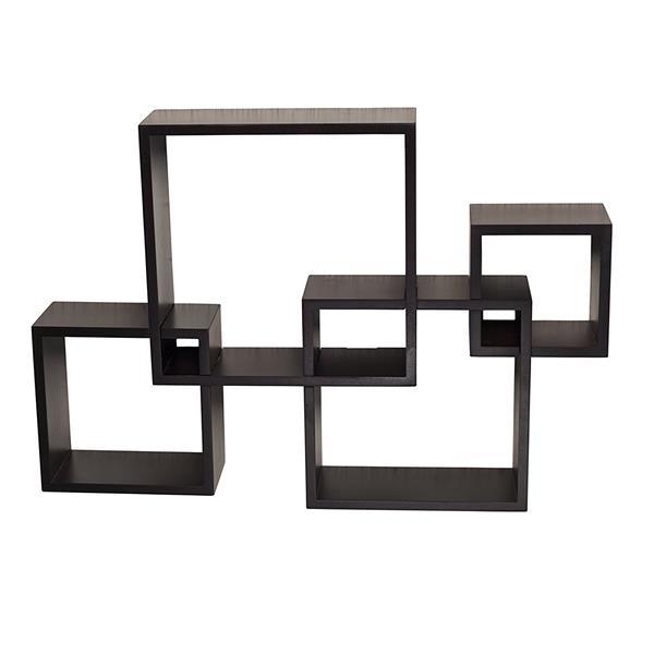 Set of 4 Intersecting Decorative Shelf Wall Mount Home Storage Rack - Rusted Decor 