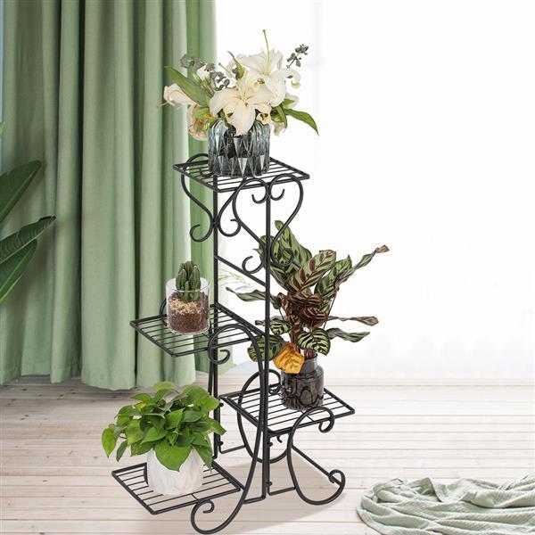 Garden flower stand Flower Pot Rack4 Potted Square Flower Metal - Rusted Decor 